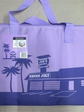 Trader Joe's Purple Reusable Tote Bag